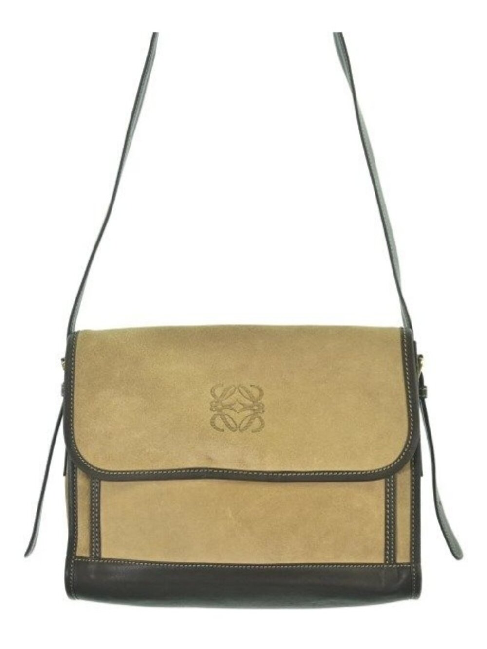 Loewe Anagram Suede Shoulder Bag